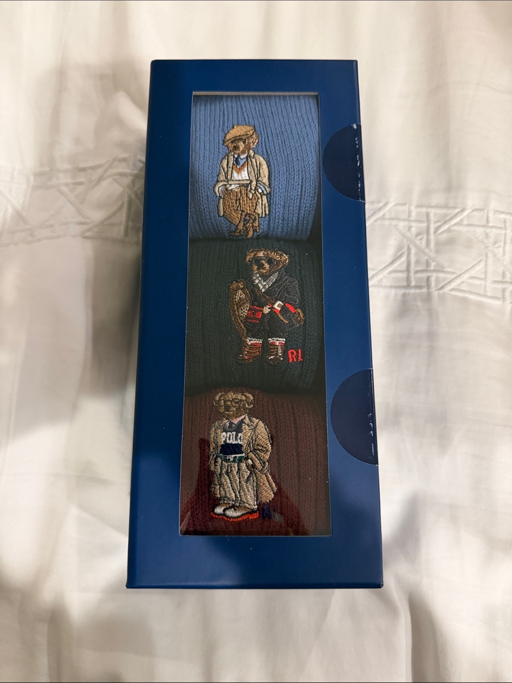 Polo Ralph Lauren Bear Embroidered Sock Gift Set - Blue/Green/Burgundy